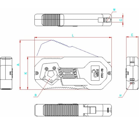 Ножницы для пневмотрубки CDC Pneumatics ETC-20