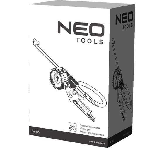 Пистолет для подкачки шин с манометром NEO Tools 14-716