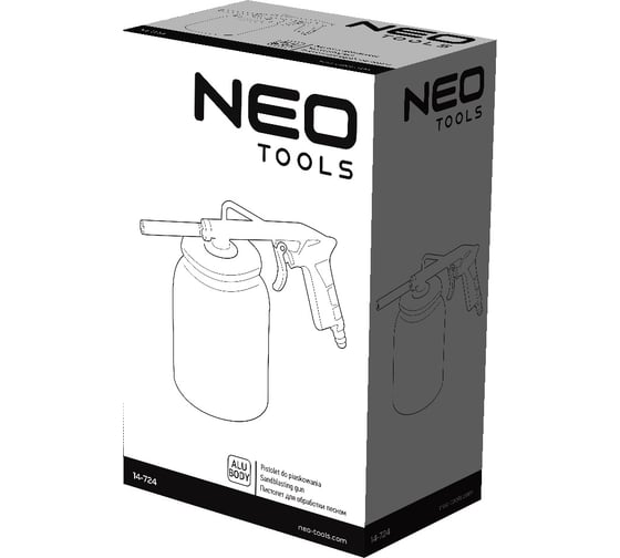 Пескоструйный пистолет с бачком NEO Tools 14-724