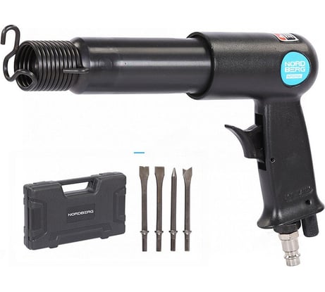 Пневмозубило NORDBERG 250мм с комплектом насадок в кейсе NP5094K