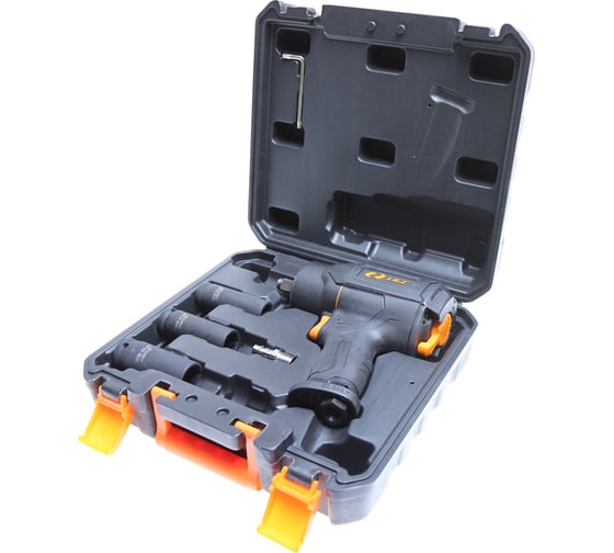 Пневмогайковерт ударный LIGE 1/2 с комплектом головок 6пр. (рабочий диапозон 270-800Nm, max 1560Nm, LG-40101S 1