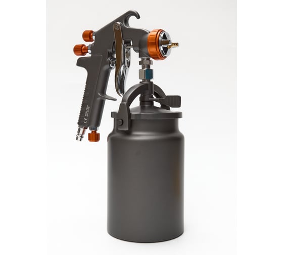 Краскопульт пневматический Polyecs LVMP AIR, арт. RF4001S_1.8, дюза 1.8 мм нижний бачок 1000 мл POL-RF4001S_1.8 1