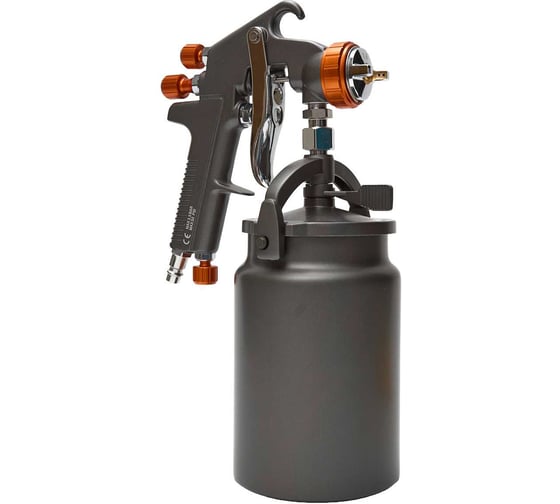 Краскопульт пневматический Polyecs LVMP AIR, арт. RF4001S_1.8, дюза 1.8 мм нижний бачок 1000 мл POL-RF4001S_1.8