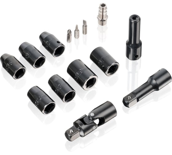 Пневматическая трещотка с набором головок 1/2" KraftWell в кейсе KRW12RW-T