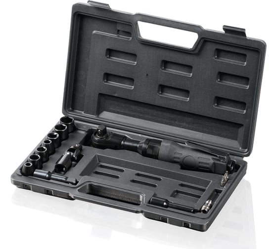Пневматическая трещотка с набором головок 1/2" KraftWell в кейсе KRW12RW-T
