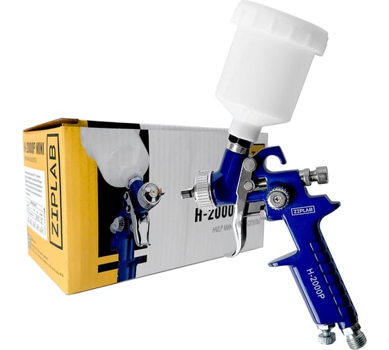 Окрасочный пистолет ZIPLAB H2000P, 1.0 mm, пластиковый бачок 10300 1