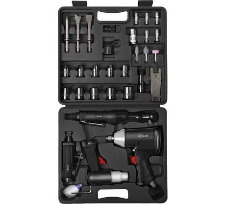 Набор пневмоинструмента для компрессора БелАК 34 предмета, в кейсе БАК.32142