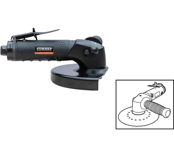 Пневматическая производительная углошлифовальная машина SUMAKE ST-GD507L3-PL 1