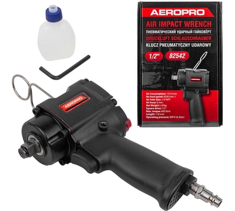 Ударный пневмогайковерт Forsage Compact с реверсом и регулировкой усилия 1/2 F-82542(50501)