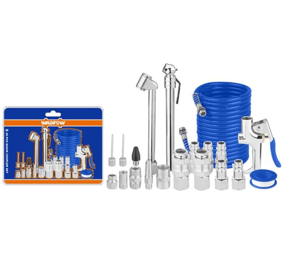 Набор для продувочного пистолета WADFOW 1/4 20 шт 6/24 WQP9430
