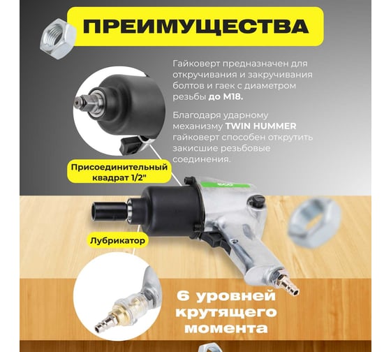 Пневмогайковерт ECO AIW-610