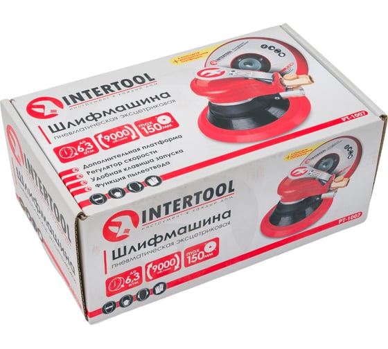 Пневматическая эксцентриковая шлифмашина INTERTOOL PT-1007