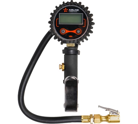 Пистолет для накачки шин с цифровым манометром Airline PRO 14BAR, с клапаном сброса ATBU008