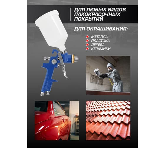 Краскораспылитель с бачком и регулятором давления Forsage F-W-827