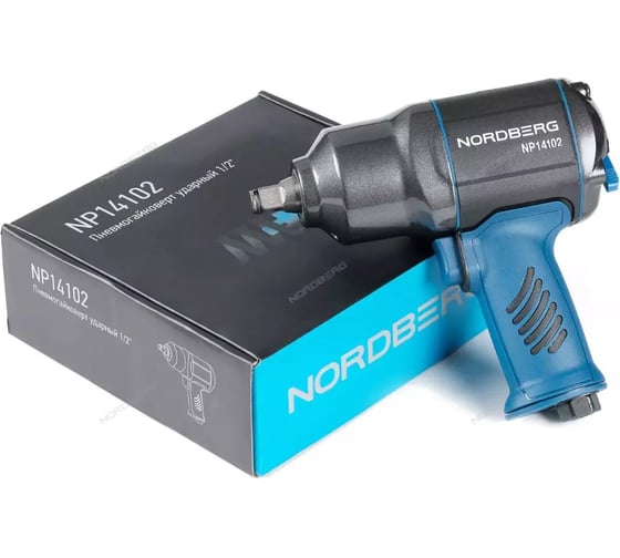 Ударный пневмогайковерт NORDBERG 1/2", 1300Нм, флажковый переключатель усилия NP14102