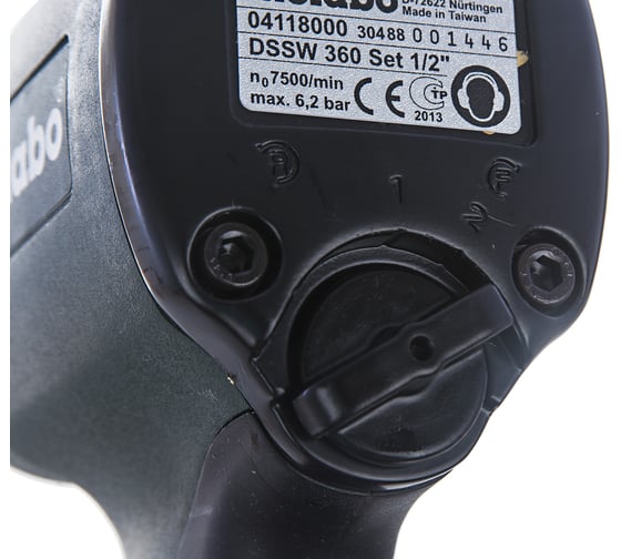 Пневмогайковерт Metabo DSSW 360 Set 1/2"+10 головок 604118500
