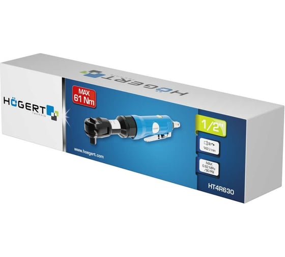 Пневматическая трещотка HOEGERT TECHNIK 1/2", 61 Нм HT4R630