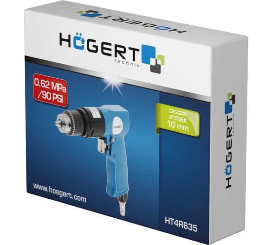 Пневматическая дрель HOEGERT TECHNIK 10мм HT4R635