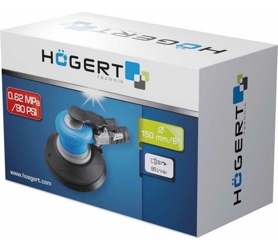 Эксцентриковая пневматическая шлифмашина HOEGERT TECHNIK 150 мм HT4R652
