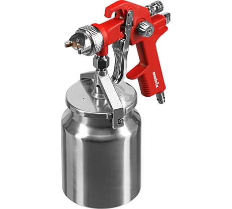 Пневматический краскораспылитель с нижним бачком MATRIX HVLP, V 1 л, сопло диаметром 1.4 мм 57319