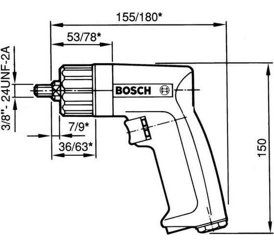 Пневматическая дрель Bosch 0.607.160.511