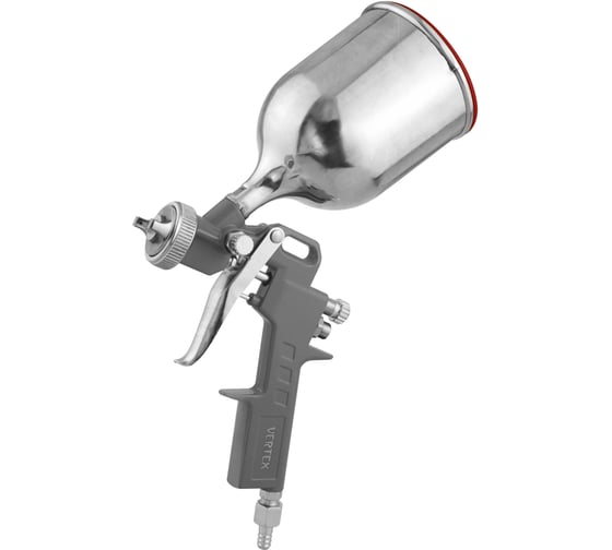 Краскораспылитель с металлическим бачком vertextools 0019-02 1