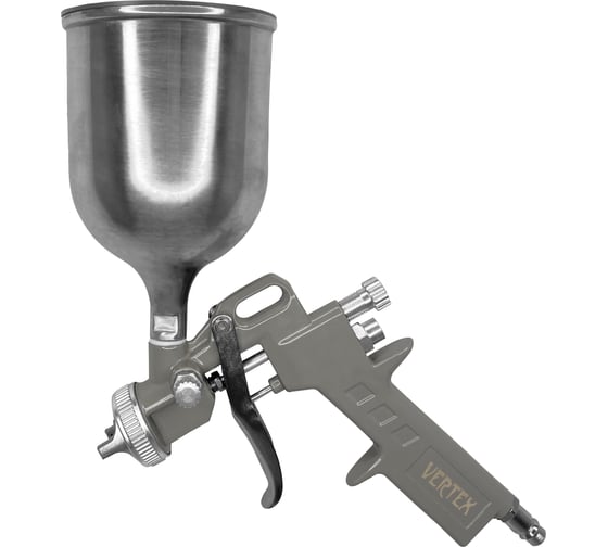 Краскораспылитель с металлическим бачком vertextools 0019-02