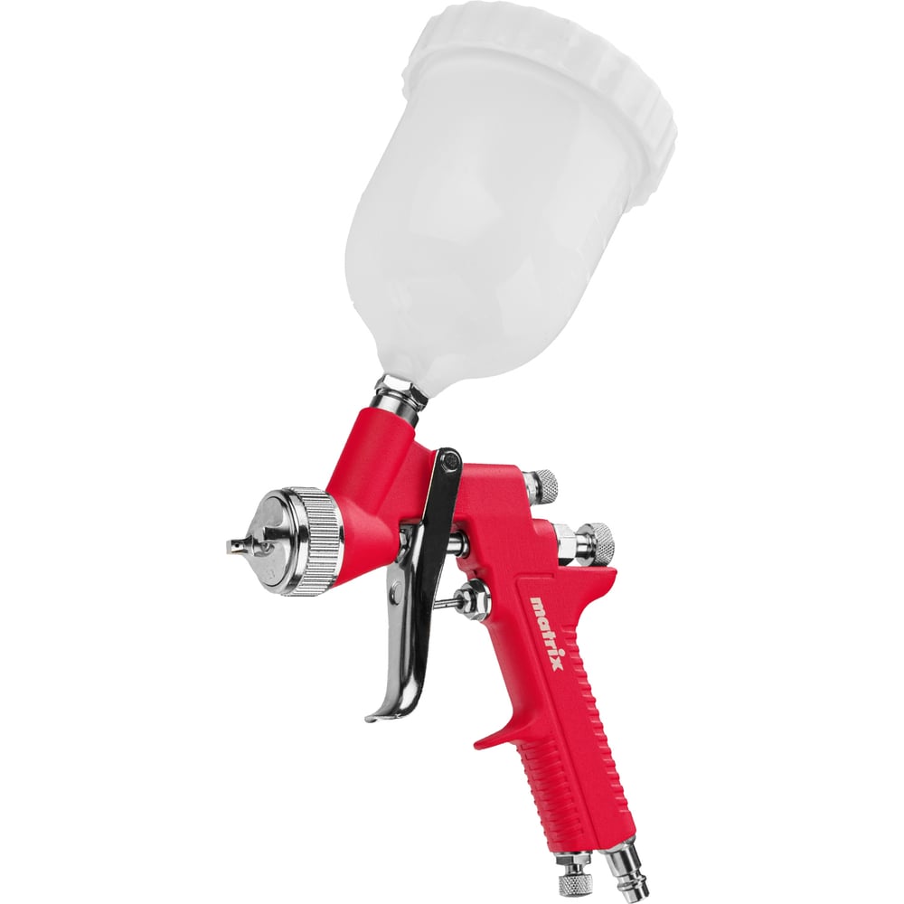 Пневматический краскораспылитель с верхним бачком MATRIX HP 0.6 л ...