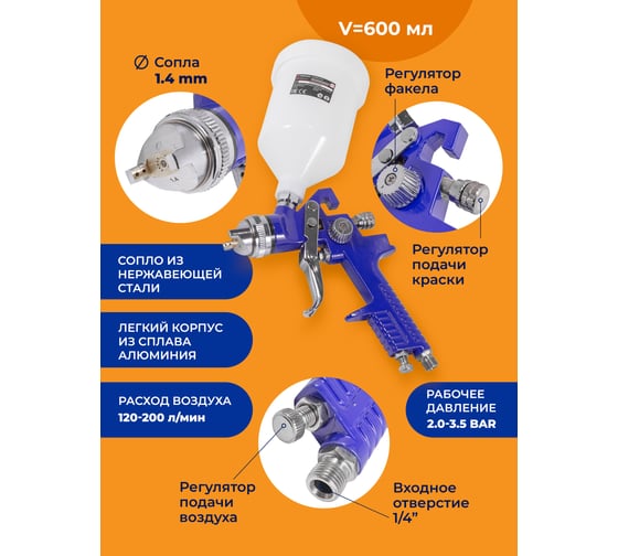 Набор покрасочный Forsage 3 пр. F-R8826 /H-2000, H-827-2V/(52249)