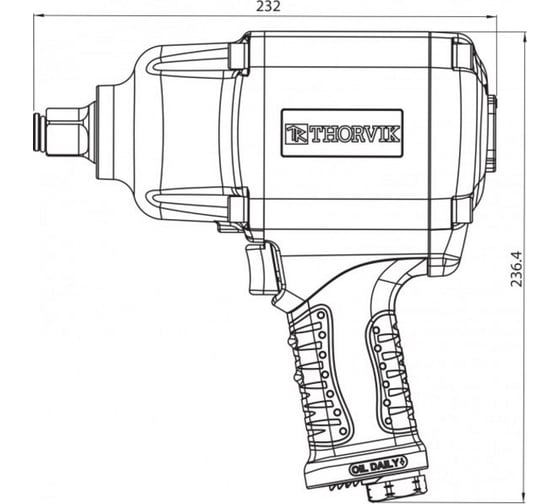 Пневматический гайковерт THORVIK AIW3416 52200