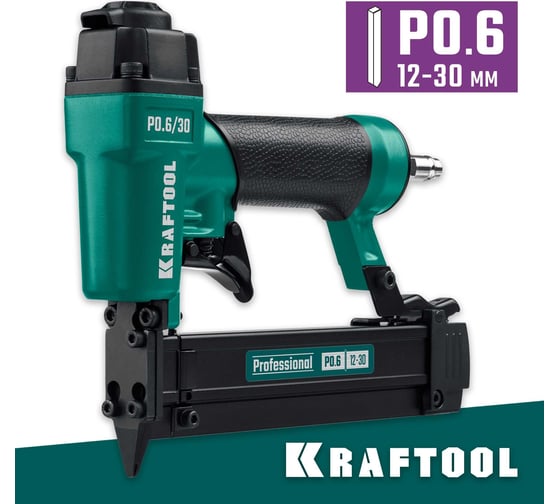 Пневматический нейлер KRAFTOOL шпильки тип P0.6, 12-30 мм 31963