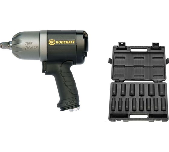 Ударный гайковерт 1/2" RODCRAFT 2277 + набор головок RS4114D 8951000268