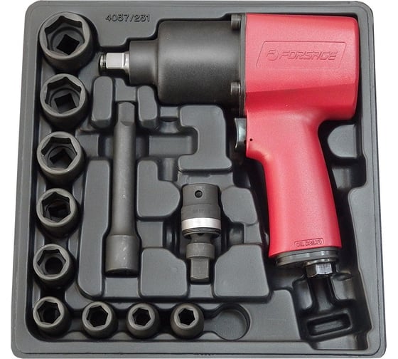 Пневмогайковерт Forsage 1/2" с комплектом головок F-SM-43-4037K1 1