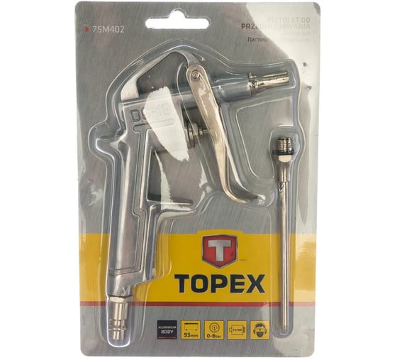 Продувочный пистолет с удлиненным соплом TOPEX 75M402