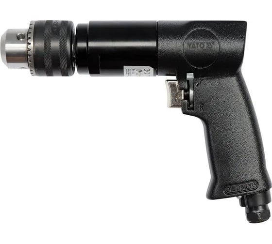 Пневматическая дрель YATO 10 мм, 1/4", с реверсом YT-09702