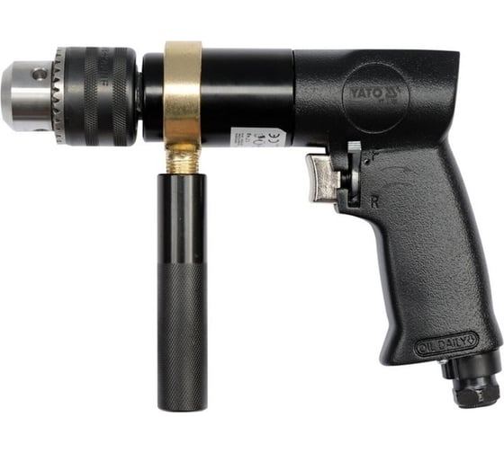 Пневматическая дрель YATO 10 мм, 1/4", с реверсом YT-09702