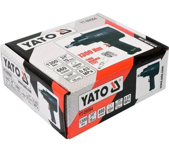 Пневматический гайковерт YATO 3/4", 1300 Нм YT-09564