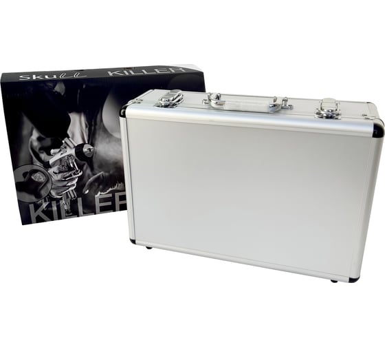 Краскопульт Radex skull killer spray gun серебристый, с манометром в кейсе hvlp дюза 1.3 11113