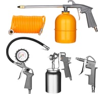 Набор пневмоинструмента DEKO DKSG05-1 5 предметов, краскораспылитель с нижним бачком 018-0909-1