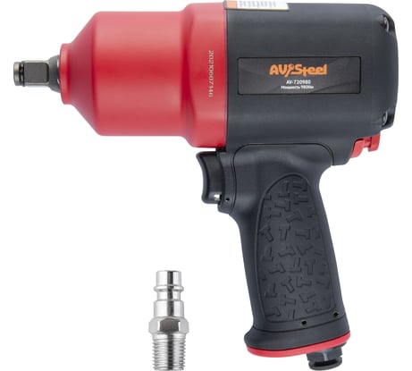 Пневмогайковерт AV Steel 1/2"dr. 1310Нм композитный 2,0кг Twin hammer AV-720980
