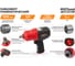 Пневмогайковерт AV Steel 1/2"dr. 1310Нм композитный 2,0кг Twin hammer AV-720980 6