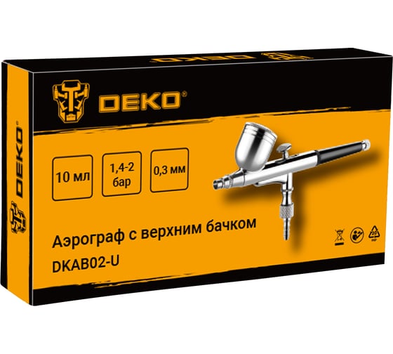 Аэрограф c верхним бачком DEKO DKAB02-U 018-0924