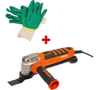 Многофункциональный инструмент СПЕЦ БМИ-450К, 400Вт, 6000-22000 колебаний/мин, 3 типа насадки, кейс + перчатки СПЕЦ-4044/И-8076-И