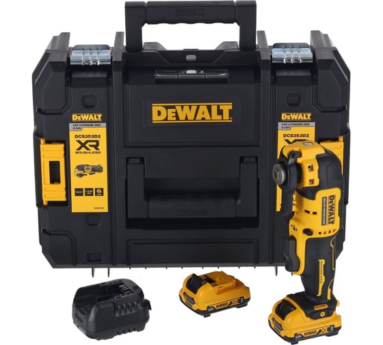 Аккумуляторный реноватор Dewalt DCS353D2, 12 В, 18000 кол/мин, с 2 АКБ 2 Ач и ЗУ, в кейсе TSTAK () DCS353D2-QW