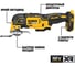 Многофункциональный инструмент DEWALT 18 В XR, батарея POWERSTACK, чемодан TSTAK, без з/у DCS356E1T-XJ 4