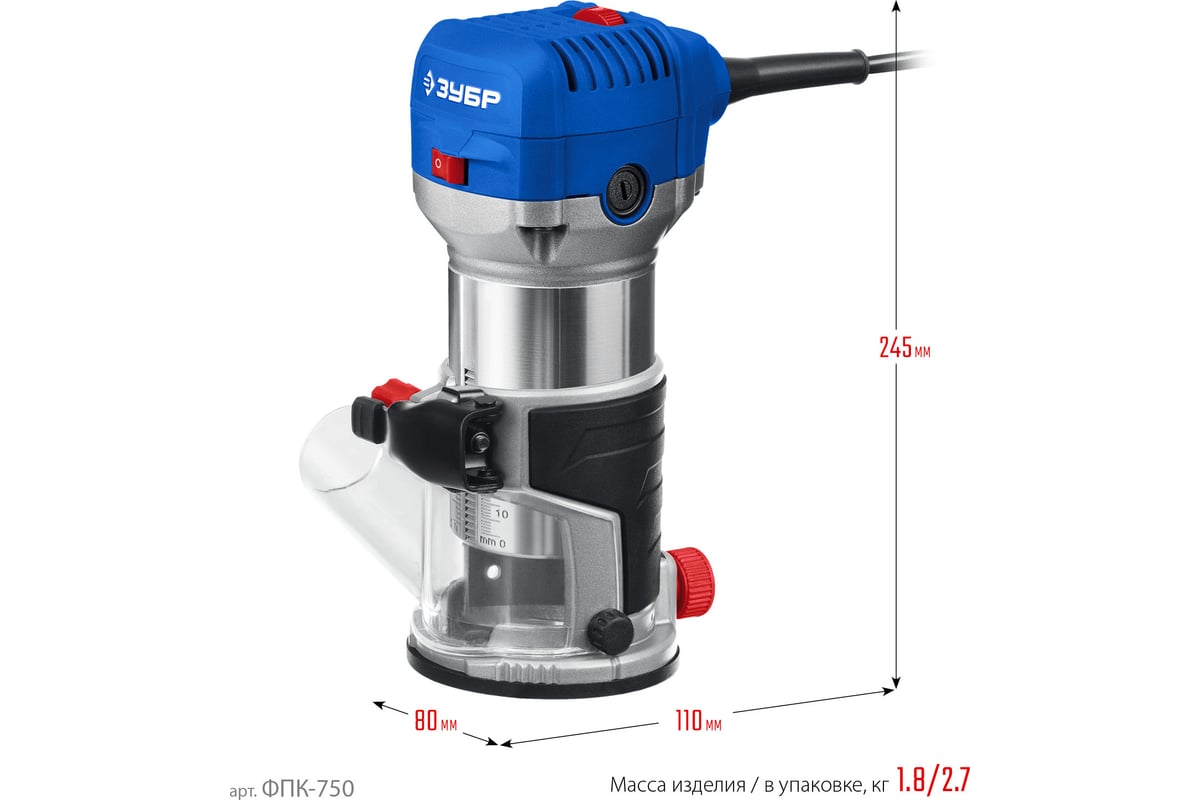 Фрезер кромочный ЗУБР Профессионал 750 вт ЗУБР ФПК-750 - выгодная цена,  отзывы, характеристики, фото - купить в Москве и РФ