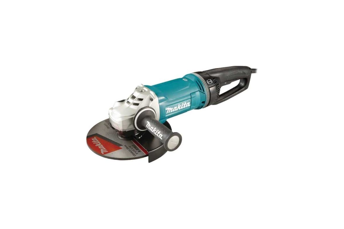 Угловая шлифовальная машина Makita 230 мм, 2800 Вт, 6600 об., AFT, D-обр.  поворот. рукоятка, плавн. пуск, антивибр., поддержка об., расцепляющая  муфта, тормоз дв., 6.3 кг GA9071X1 - выгодная цена, отзывы, характеристики,  фото -