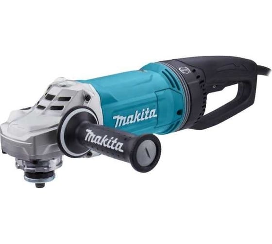 Угловая шлифовальная машина Makita 230 мм, 2800 Вт, 6600 об., AFT, D-обр. поворот. рукоятка, плавн. пуск, антивибр., поддержка об., расцепляющая муфта, тормоз дв., 6.3 кг GA9071X1
