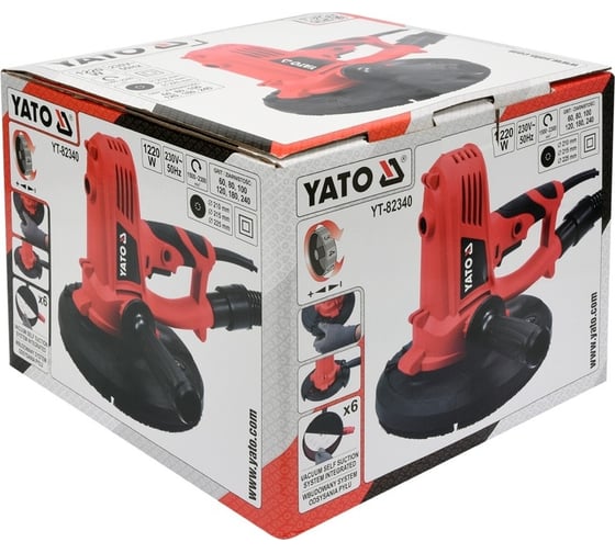 Шлифмашина для стен и потолков YATO 225 мм YT-82340