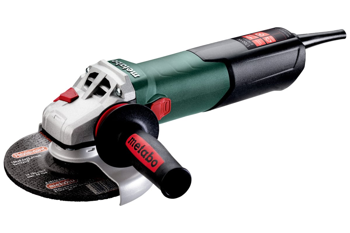 Угловая шлифмашина Metabo WEV 17-150 Quick 600473000 - выгодная цена,  отзывы, характеристики, фото - купить в Москве и РФ